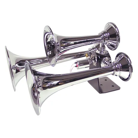 AH-300 Chrome/Brass 3-Tone Train Horn Assembly &nbsp; &nbsp;